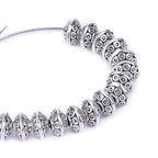 April Ya 100 Pieces 6 mm Antique Silver Spacer Beads European Style Beads for Jewelry Making