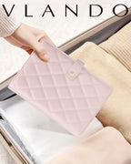 VLANDO Travel Jewelry Case,Jewelry Organizer Box with Clear Zipper Velvet Jewelry Pouch Bag, PU Leather Jewelry Case,Gift for Women-Pink - color: 04.Pink