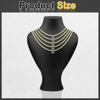 HARFINGTON Herringbone Necklaces Stainless Steel Snake Chain Necklace Adjustable Flat Chain for Women Jewelry Gift - color: Gold, size: 22" x 0.08"