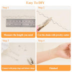 5 Yard Silver Plated Stainless Steel Chain for Jewelry Making Hollow Heart Necklace Bracelet Chains Bulk for Women - color: Heart Silver
