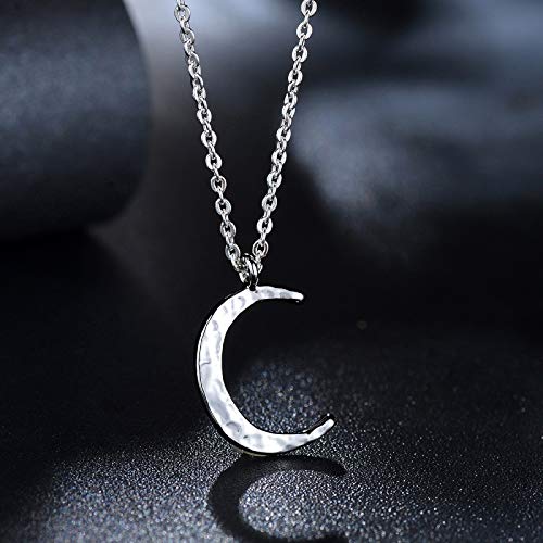 Valloey Rover Gold Necklace for Women 14K Gold Plated Circle Cubic Zirconia Pendant Necklace Dainty Twist Rope Chain Necklace Simple Jewelry Gift for Women - style: Sliver-CMoon