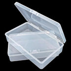19 Pack Rectangular Clear Plastic Storage Containers Box with Hinged Lid for Beads and Other Small Craft Items (5.7 x 3.35 x 1.38 inch) - size: 5.7 x 3.35 x 1.38 inch