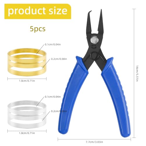 Jump Ring Opener-Finger-Tools with Split Rings Pliers, Jump Rings Pliers & Jumps Ring Tool for Jewelry Plier Tool, Stainless Steel Jewelries Tools for Jewelry Making Circle
