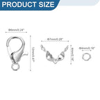 uxcell 570Pcs Jewelry Making Accessories Set with 50Pcs Lobster Claw Clasps, 400Pcs Open Rings, 120Pcs Crimp Bead Covers for Jewelry Making, Silver - color: Silver