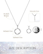 Silver Infinity Circle Pendant Necklace Minimalist Eternal Mobius Silver Necklace Dainty Geometric Trendy Jewelry Gift for Women