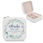 Personalized First Communion Gift for Girls – Custom Jewelry Box with Name & Date, Elegant Keepsake for First Holy Communion - color: Wreath