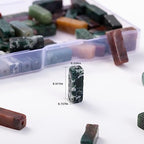 Natural Indian Agate Rectangle Tube Beads 4x13mm 38cm/str Loose Semi Gemstone Stone Beads for Making Bracelets Necklace Earrings - color: Indian Agate, size: 4x13mm Rectangle
