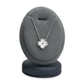 PU Leather Necklace Display Stand Microfiber Small Necklace Holder Jewelry Gift Display Stand For Birthday, Valentine's Day (Dark Gray) - color: Deep Grey