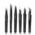 YHYZ 6pcs Precision Tweezers Set, Premium Anti-Static Stainless Steel ESD Tweezers Set Kit for Electronics, Sodlering，Jewelry, Craft, Laboratory Work, DIY - style: 6PCS, Version 1