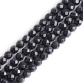 GEM-Inside 4mm Natural Black Tourmaline Gemstone Loose Beads Faceted AAA Grade Crystal Energy Stone Power Beads for Jewelry Making 15" - color: Black Tourmaline, size: 4mm