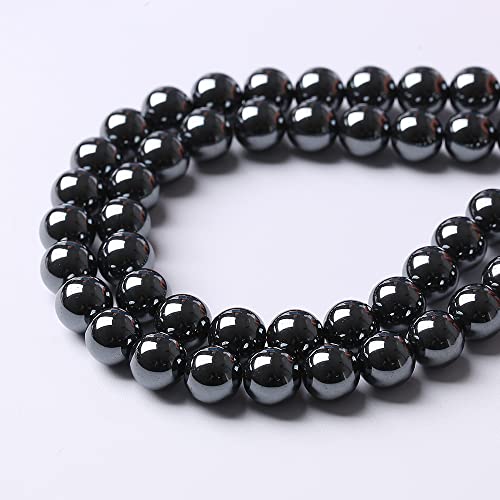 103pcs 4mm AAA Black Hematite Beads Natural Stone Gemstone Round Loose Beads for Jewelry Making DIY Bracelets - color: Black Hematite, size: 4mm