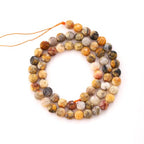 6mm Faceted Natural Crazy Agate Stone Beads Coin Disc Gemstone Spacer Beads for Jewelry Making DIY Bracelet Necklace - color: Crazy Agate