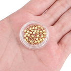 BEADIA 14K Gold Plated Faceted Spacer Beads 2.5x2.5mm 50pcs for Jewelry Making Findings Non Tarnish - color: 14K Gold, size: 2.5x2.5mm Faceted