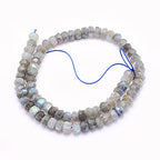 Cheriswelry 75pcs/Strand 8mm Faceted Natural Labradorite Rondelle Stone Beads Crystal Mini Gemstone Loose Spacer Abacus Beads for DIY Craft Earring Bracelet Necklace Jewelry Making Supplies - color: Natural Labradorite