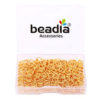 BEADIA 18K Gold Plated Jump Rings Non Tarnish 6mm 400pcs for Jewelry Making Findings - color: Gold, size: 0.7x6mm