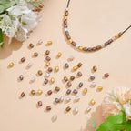 CRAFTYMELODY 100Pcs 5 Colors Tibetan Style Metal Beads 7mm Long Large Hole Barrel Spacer Beads Loose Connector Charm Beads for DIY Bracelet Necklace Earrings Jewelry Making Supplies