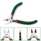 SPEEDWOX Wire Flush Cutters 6 Inch Precision Side Cutter Wire Cutter Pliers with Spring Functional Precision Tools for Cutting Electronics Wires Handmade and Any Clean Cut Needs - size: 6"