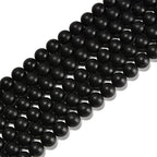 8mm Black Onyx Matte Round Natural Gematone Loose Beads for Jewelry Making DIY 1 Strand 15" - color: Matte Black Onyx, size: 8mm