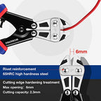WORKPRO Mini Bolt Cutter 8-inch, Spring Loaded Wire Cutters Heavy Duty with Soft Anti-slip Handle, Small Bolt Cutter, Wire Cable Cutter, Spring Snips Clippers (Upgrade Grip) - size: 8-inch/210mm, style: Upgraded Handle
