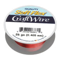 Soft Flex 26 Gauge Craft Wire - 27 Meters - Jewelry Wire with Tarnish Resistant Silver Plating - style: Red