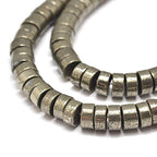 Craftdady 48Pcs Heishi Coin Natural Pyrite Beads 8mm Tiny Flat Round Disc Spacer Beads Healing Chakra Loose Beads for Jewelry Bracelet Necklace Earring - color: Pyrite, size: 8mm