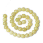 35PCS 10mm Natural Yellow Lemon Jade Gemstone Round Loose Beads for Jewelry Making DIY Findings 1 Strand 15" - color: Lemon jade, size: 10mm