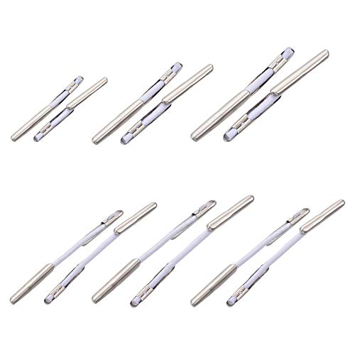 UNICRAFTALE About 300pcs 6 Sizes 25-53mm Elastic Barbed Cord with Stainless Steel Findings Stretch Cord with Metal Ends Metal Barbs Barbed Fasteners for Binding Hanging Findings - size: 25-53mm