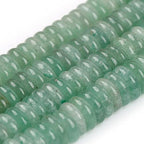 JOE FOREMAN 2x6mm Natural Green Aventurine Jade Semi-Gemstone Heishi Disc Rondelle Spacer Beads for Jewelry Making Full 15" Strand Energy Stone Healing Power Crystal - color: Green Aventurine Jade