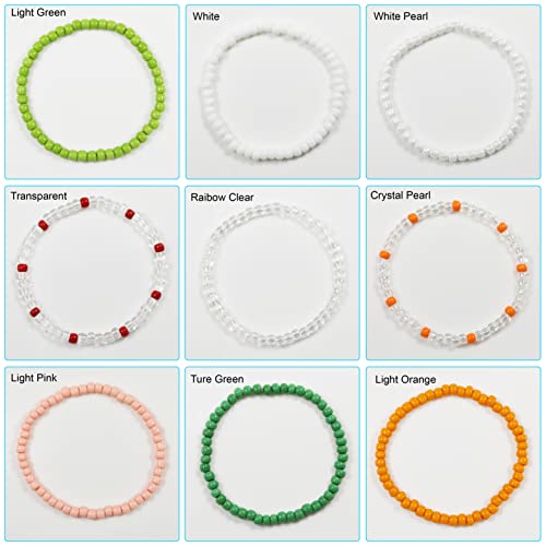Bala&Fillic Opaque Light Blue Color 4mm Seed Beads About 1200pcs/100Grams in Bag, 6/0 Glass Craft Beads for Making Bracelet and Necklace (Light Blue) - color: Light Blue -4mm