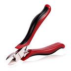 SPEEDWOX Diagonal Pliers Micro Wire Cutters 4 Inches Fine Pliers Precision Side Nipper Mini Plastic Nippers Side Cutting with Spring Angled Head Professional Jewelry Making Tools - style: Tapered Head Diagonal Pliers