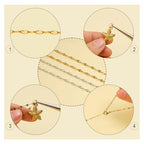 Jabogrii 20pcs Stainless Steel Necklace Chain for Jewelry Making Gold and Silver Lip Necklace Chain Bulk 18 Inches Jewelry for Women - color: Lip Chain