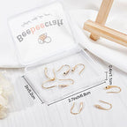 Beebeecraft 10Pcs/Box 18K Gold Plated Cubic Zirconia Earring Hooks Rhinestone French Ear Wires Hooks with Dangle Loop for DIY Jewelry Earring Making Findings - color: French Earring Hooks