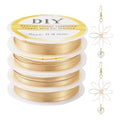 4 Rolls 20 Gauge 14K Gold Plated Metal Beading Craft Wire, 0.8mm Tarnish Resistant Copper Wires, Beading Soft Copper Wire Jewelry Wrapping Wire for DIY Crafts Jewelry Making Supplies - color: Golden, size: 0.8 mm / 20 Gauge