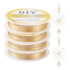 Beadthoven 34 Ft 14K Gold Filled Wire 20 Gauge 0.8mm Dead Soft Round Gold Filled Brass Wire for Crafts Wire Wrap Jewelry Making Supplies - size: 20 Gauge (0.8mm)