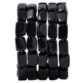 Natural Large Black Onyx Agate Cube Stone Beads 8x11mm 38cm/str Loose Semi Gemstone Stone Square Beads for Making Bracelets Necklace - color: Black Onyx