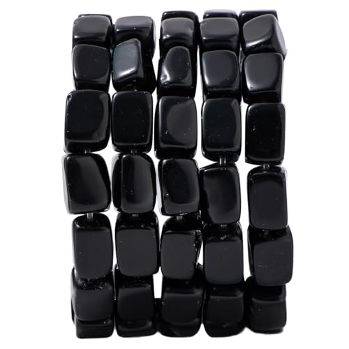 Natural Large Black Onyx Agate Cube Stone Beads 8x11mm 38cm/str Loose Semi Gemstone Stone Square Beads for Making Bracelets Necklace - color: Black Onyx