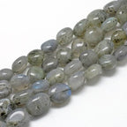 30-45Pcs/Strand Natural Labradorite Beads 15.7" Irregular Nuggets Stone Beads 8-15mm Gemstones Loose Spacer Bead for DIY Bracelet Necklace Jewelry Making Crafting - color: Labradorite