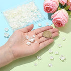 Ipotkitt 200 Pcs 10 Styles White Acrylic Flower Bead Caps ABS Plastic Spring Beads Imitation Pearl Flower Shaped Bead Caps Floral End Caps for DIY Craft Necklaces Bracelets Jewelry Making - color: 200pcs-White Flower Bead Caps-6.5~14.5mm