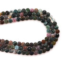 6mm Faceted Natural Indian Agate Stone Beads Coin Disc Gemstone Spacer Beads for Jewelry Making DIY Bracelet Necklace - color: Indian Agate