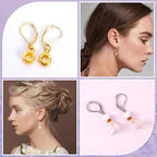 24 Pcs Leverback Earring Hooks, Stainless Steel Clasp Hoop, Hypoallergenic Dangles Earring Hooks, French Ear Wire Findings for Women, DIY Crafts, Jewelry Making (Gold, Silver) - color: Silver, Gold 24pcs