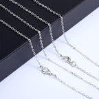 Hecila 20 Pack Necklace Chains Bulks Stainless Steel Necklace Chain with Lobster Clasps for Jewelry Making Silver Chain Necklaces 1.5mm Thin Cable Chains for Necklaces Pendants Making Supplies