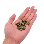 BEADIA Natural Unakite Rondelle Stone with Large Hole (4mm) Loose Semi Gemstone Beads for Jewelry Making 10mmx4mm 24pcs - color: Unakite, size: 10mm x 4mm