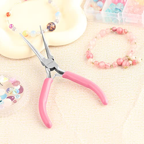 6-Inch Small Needle Nose Pliers for Jewelry Making Precision Extra Long Needle Nose Pliers Smooth Jaws Jewelry Pliers for Bending Wire and Small Object Gripping Jewelry Making Tools - style: Needle Nose Pliers