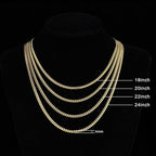 4/6mm Cuban Link Chains for Men - Gold/Silver Plated Stainless Steel Miami Curb Chain Necklace - No Tarnish Hip Hop Mens Jewelry, 18"/20"/22"/24" - color: 4MM Gold Chain, size: 24inch