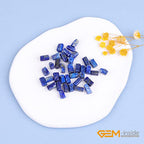 GEM-Inside 35Pcs 5x10mm Natural Blue Lapis Lazuli Stone Gemstone Faceted Freeform Tube Column Chakra Beads for Jewelry Making Full 15" Strand Power Energy Healing Stone - color: Blue Lapis Lazuli/5x10mm