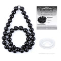Natural Stone Beads Round Genuine Real Stone Beading Strand Loose Gemstones DIY Smooth Bead for Bracelet Necklace Earrings Jewelry Making (Black Onyx, 10mm 36 Pieces) - color: Black Onyx, size: 10mm 36pcs