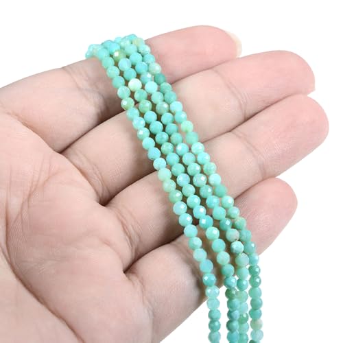 Australian Nephrite 3mm Faceted Gemstone Round Loose Beads Strand 15.5-16" DIY Jewelry Making - color: Australian Nephrite