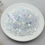 450 PCS Acrylic Star Shape Beads AB Colors Loose Pony Spacer Beads with Hole for Jewelry Making Necklace Earring Key Chains DIY Projects(Transparent AB) - color: Transparent AB