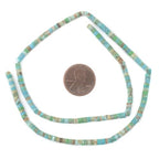 The Bead Chest Mixed Afghan Turquoise Beads 3mm Afghanistan Green Heishi Gemstone 15 Inch Strand