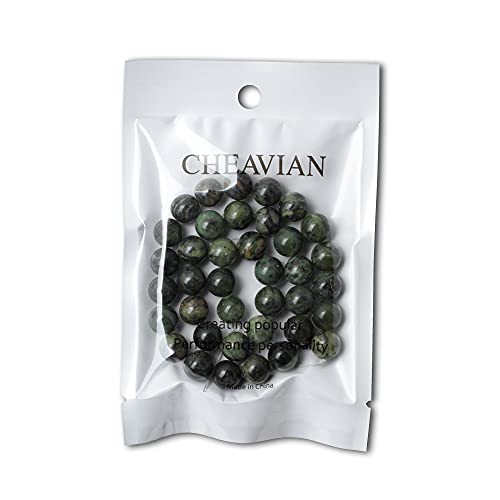 35PCS 10mm Natural Chrysoprase Round Loose Beads for Jewelry Making 1 Strand 15" - color: Chrysoprase, size: 10mm